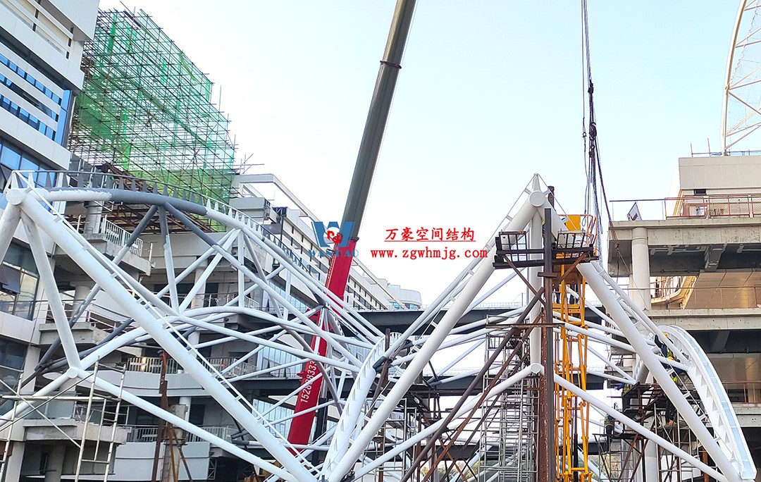 工程進度全速推進，PTFE膜材張拉在即！