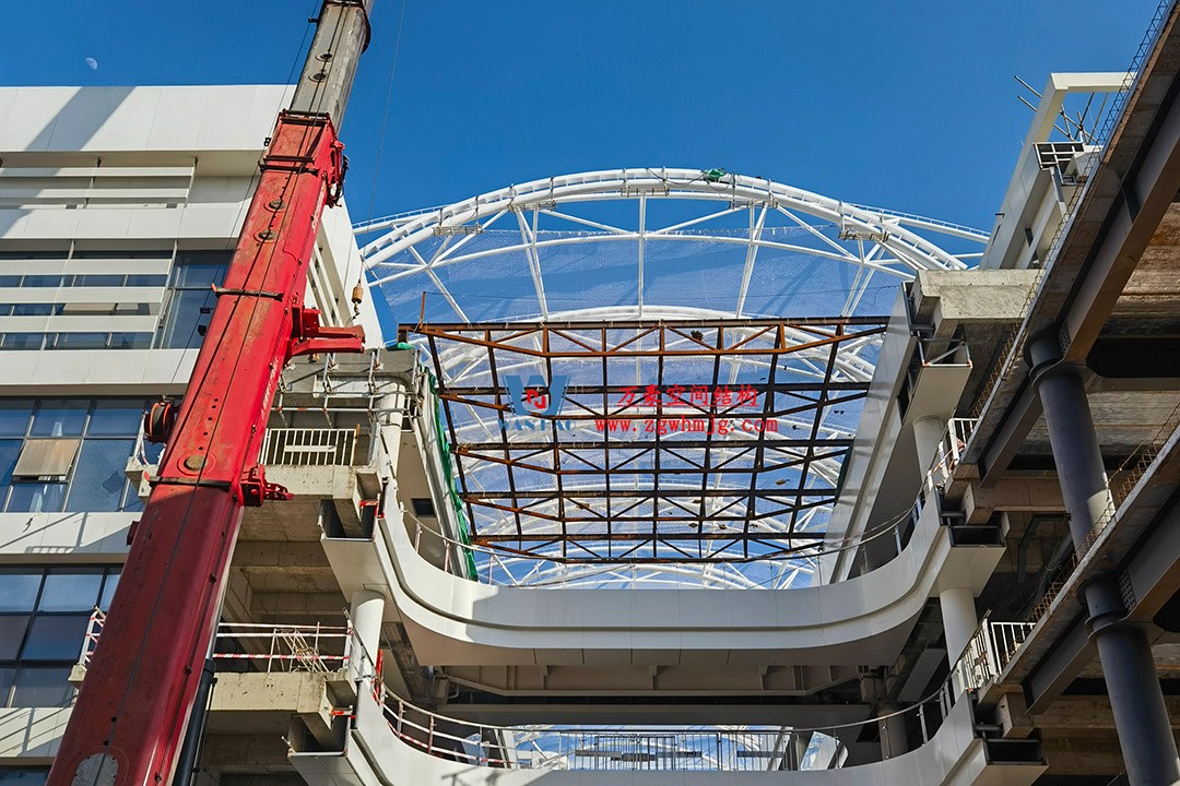 工程進度全速推進，PTFE膜材張拉在即！