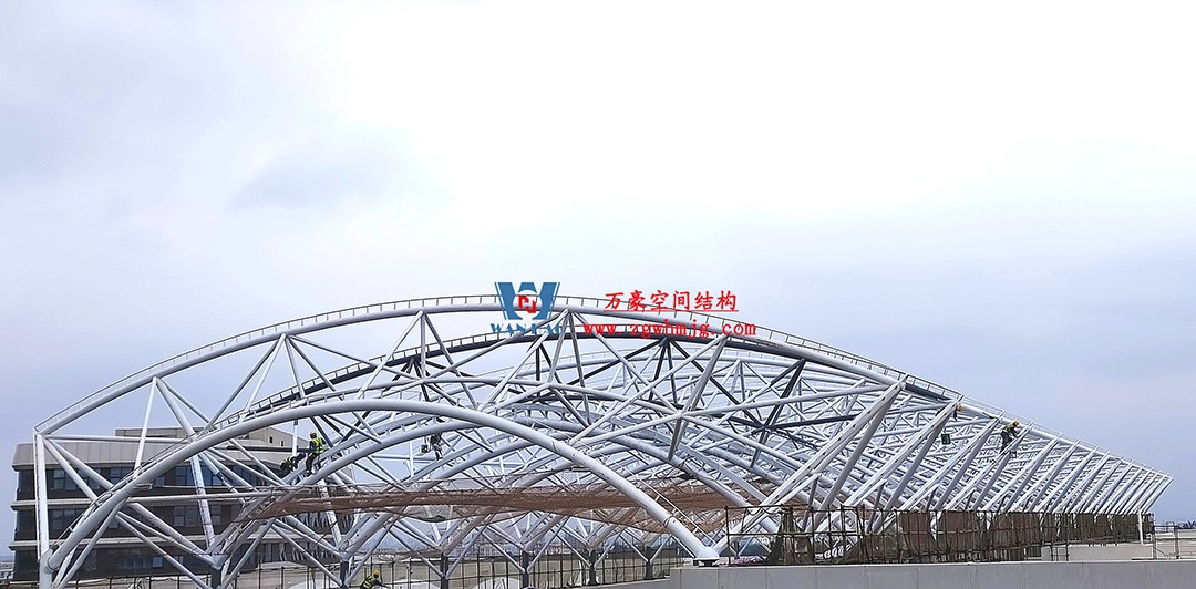 工程進度全速推進，PTFE膜材張拉在即！