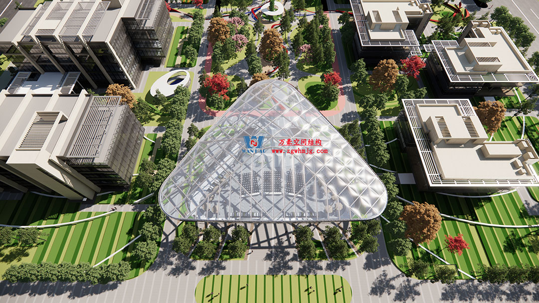 ETFE氣枕膜與雙曲面空間網殼結構結合是什么樣？一起來一睹真容