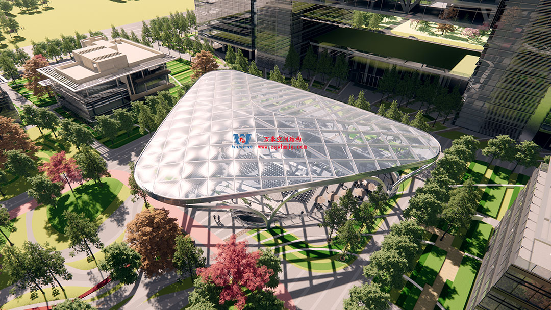 ETFE氣枕膜與雙曲面空間網殼結構結合是什么樣？一起來一睹真容