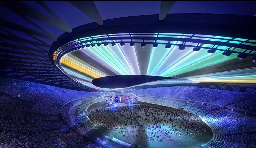 太湖之畔，華燈初上|無錫奧體中心施工加速