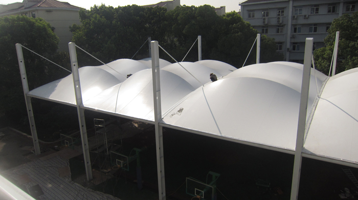 上海閔行區五中膜結構籃球場